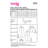Patron Burda n°5707 : Pantalon