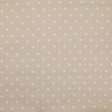Piqué de coton imprimé cœur fond beige