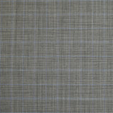 Tejido traje 100% lana Príncipe de Gales, negro, azul, fondo blanquecino