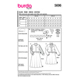 Patron Burda n°5696 : Robe