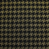 Tweed de laine mélangée pied de poule doré fond noir
