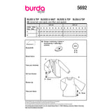 Patron Burda n°5692 : Blouse & Haut