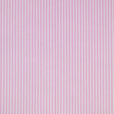 Piqué de coton imprimé rayé rose fond blanc