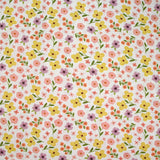 Coton imprimé amour passion rose et moutarde