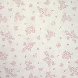 Coton imprimé petite brousse rose fond blanc
