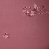 Crêpe viscose brodé Luna fond rose