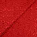 Dentelle polyester losange satiné rouge