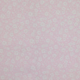 Piqué de coton imprimé fleurs printanière fond rose clair