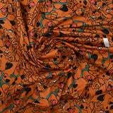 Popeline de coton imprimé Scooby-doo brun orangé