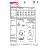 Patron Burda n°5714 : Gilet
