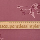 Croisson Crêpe Bordado Luna Pink Background