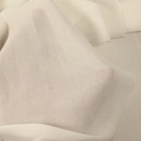 Crêpe georgette de soie rayé ton sur ton blanc cassé