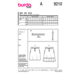 Patron Burda kids n°9210 : Jupe