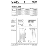 Patron Burda n°7022 : Pantalon