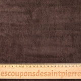 Velours polyester fines côtes châtaigne