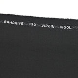 Tissu tailleur Super 130’s en laine vierge noir