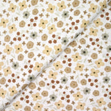 Coton imprimé amour passion beige et marron