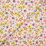 Cotton Printed Love Passion Rose and mustard