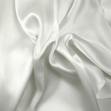 Satin de soie 100% blanc