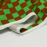 Lienzo viscoso estampado de azulejos marrones y verdes