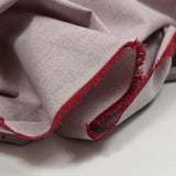Chambray de coton rouge foncé