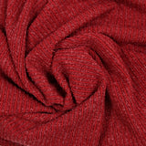 Maille Bianca côtelée rouge