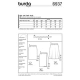 Patron Burda n°6937 : Jupe