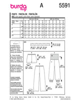 Patron Burda n°5591 : Pantalon