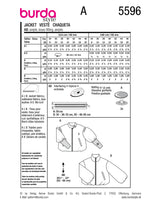 Patron Burda n°5596 : Veste