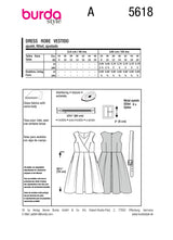 Patron Burda n°5618 : Robe