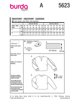 Patron Burda n°5623 : Sweatshirt