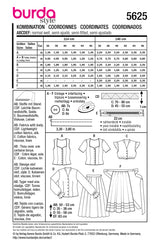 Patron Burda n°5625 : Ensemble costume traditionnel
