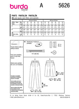 Patron Burda n°5626 : Pantalon