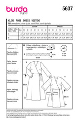 Patron Burda n°5637 : Robe