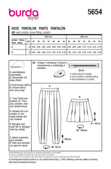 Patron Burda n°5654 : Pantalon