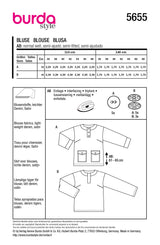 Patron Burda n°5655 : Blouse