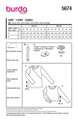 Patron Burda n°5674 : T-shirt