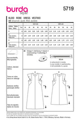 Patron Burda n°5719 : Robe