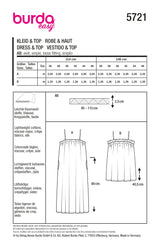 Patron Burda n°5721 : Robe & Haut