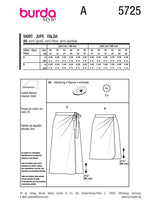 Burda Boss N ° 5725: falda