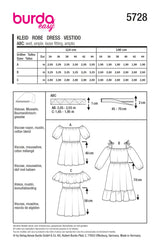 Patron Burda n°5728 : Robe