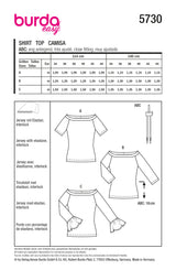 Patron Burda n°5730 : Top