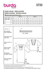 Burda boss n ° 5733: dress & blouse