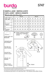 Burda boss n ° 5747: coat & jacket