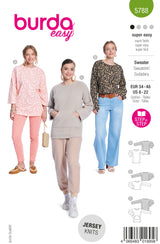 Patron Burda n°5788 : Sweatshirt