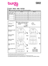 Patron Burda n°5802 : Robe