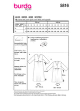 Patron Burda n°5816 : Robe