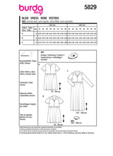 Patron Burda n°5829 : Robe