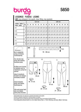 Patron Burda n°5850 : Leggings
