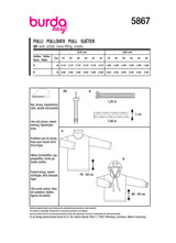 Patron Burda n°5867 : Pull